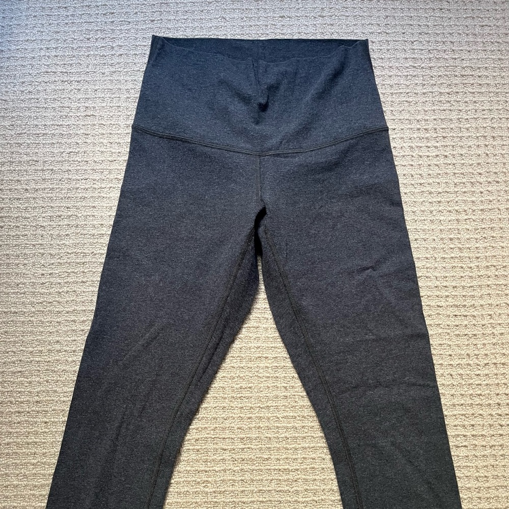 Lululemon Cotton Wunder Under Dark Gray Leggings crop Size 6